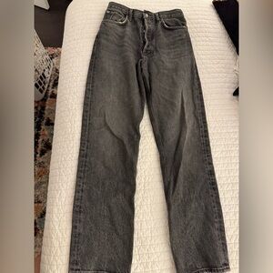 Agolde Black Straight Leg Jeans